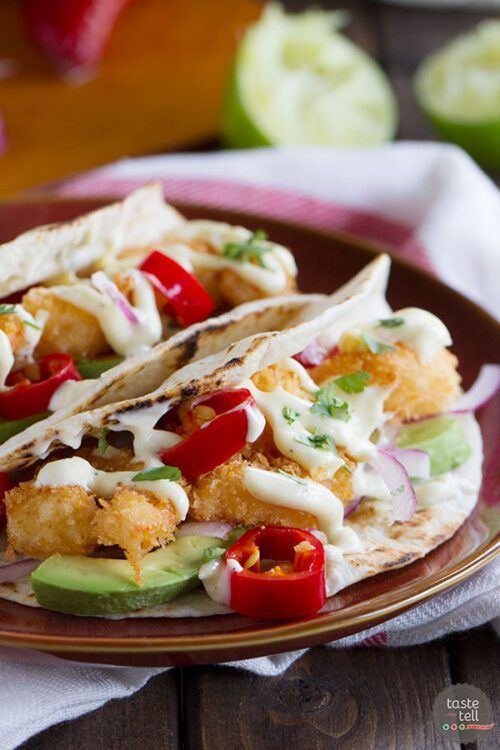 Crispy Shrimp Taco Recipe by Taste and Tell Blog