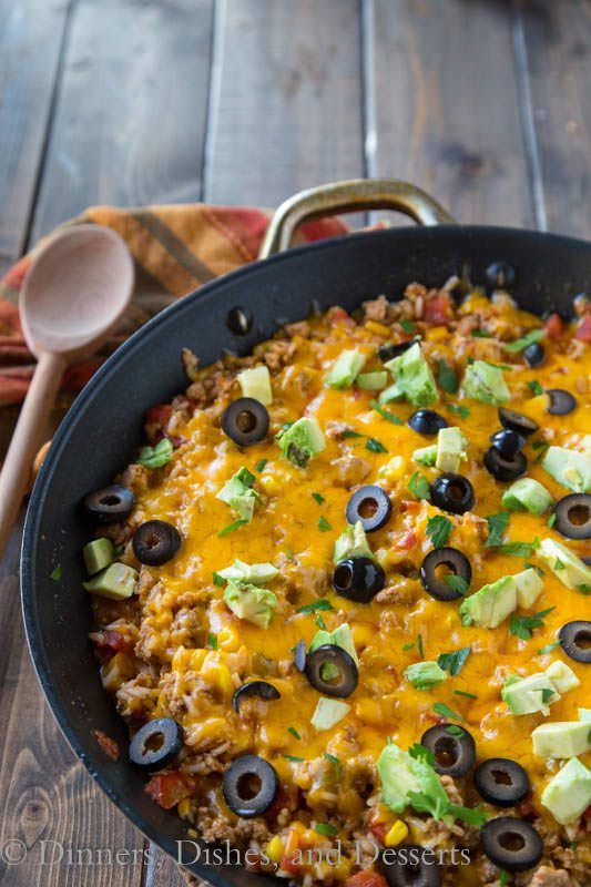 Mexican Rice Skillet by Dinners and Desserts