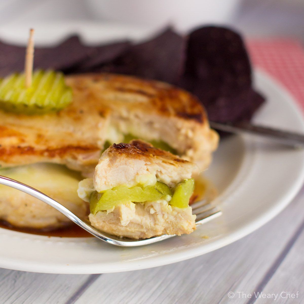 You're on your way to a fun dinner with this easy dill pickle stuffed chicken recipe!