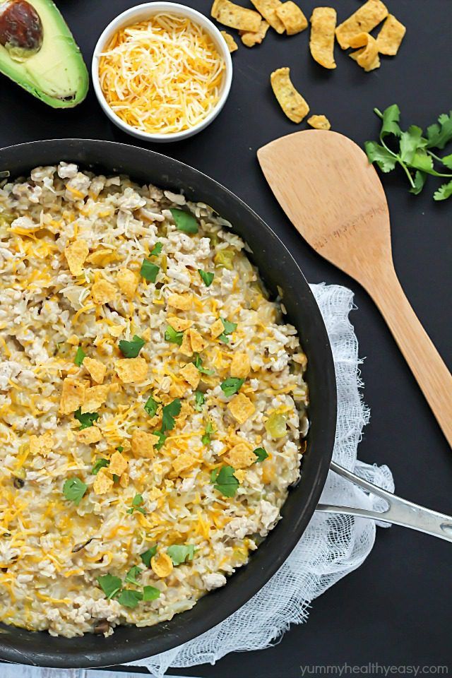 One-Pot Turkey Skillet Recipe by Yummy Healthy Easy