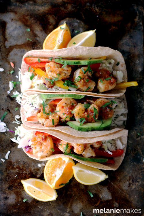 Rosemary Citrus Shrimp Tacos by Melanie Makes