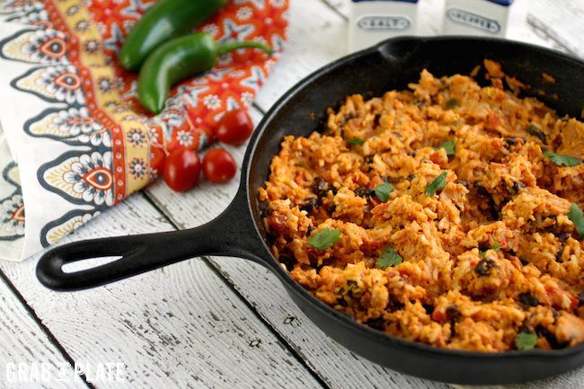 Skillet Spanish Rice Scramble by Grab a Plate