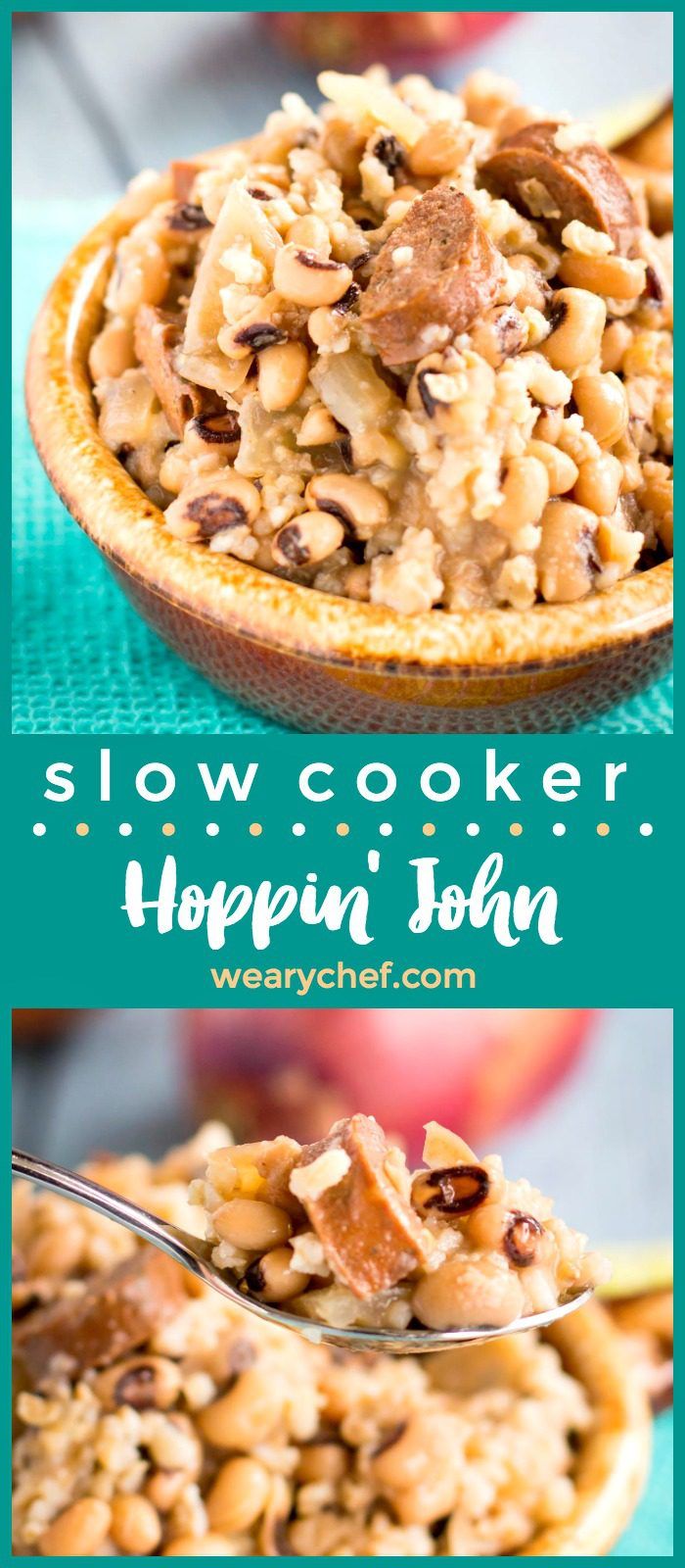 Slow Cooker Hoppin John with Sausage - The Weary Chef