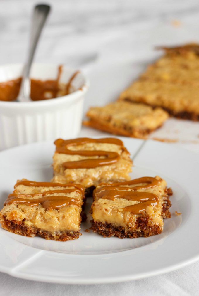 Banana Bread Bars with a Peanut Butter-Molasses Drizzle by: The Cookie Writer