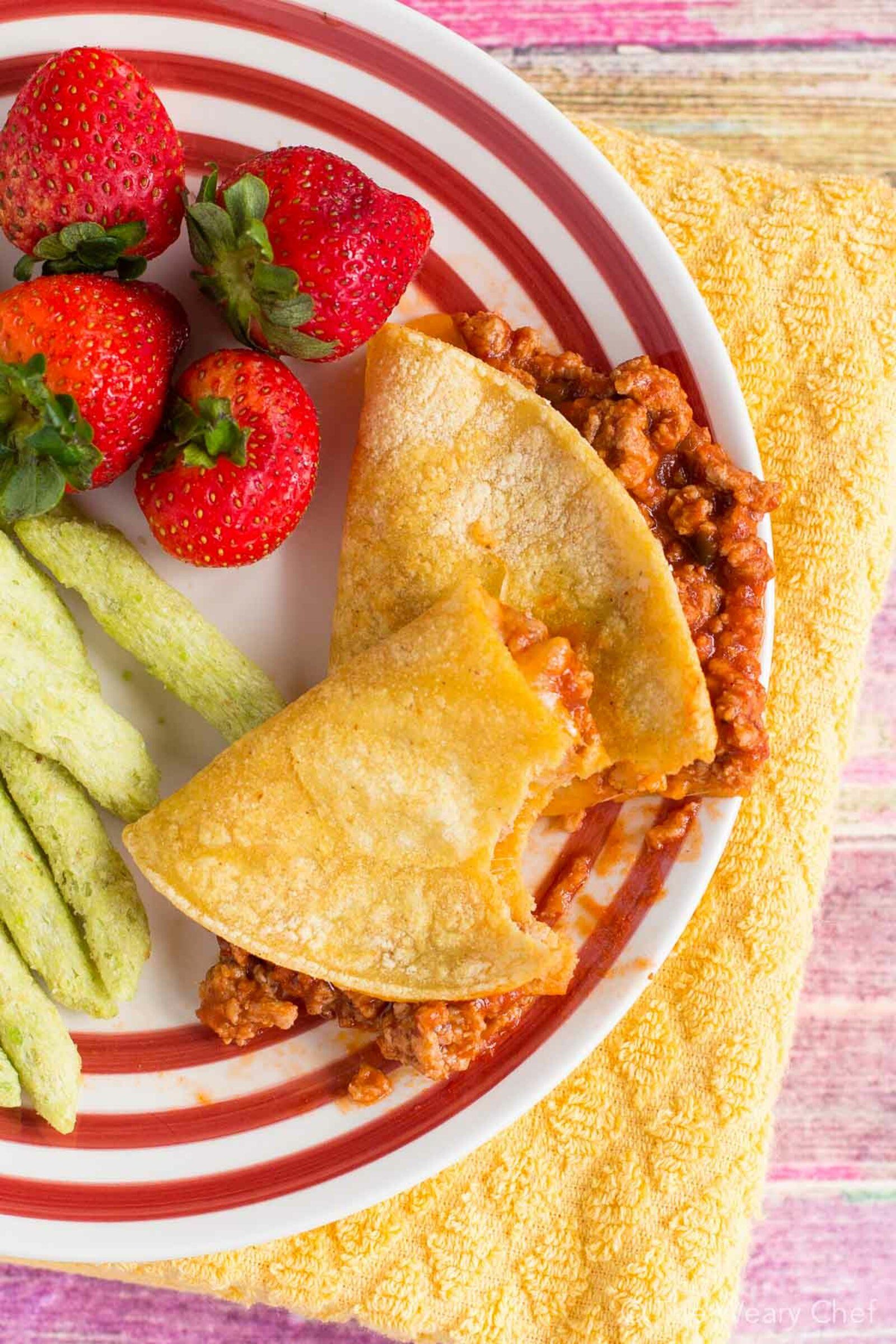 Looking for a fun weeknight dinner idea? Look no further than this easy, filling, and wholesome Sloppy Joe Quesadilla Recipe!