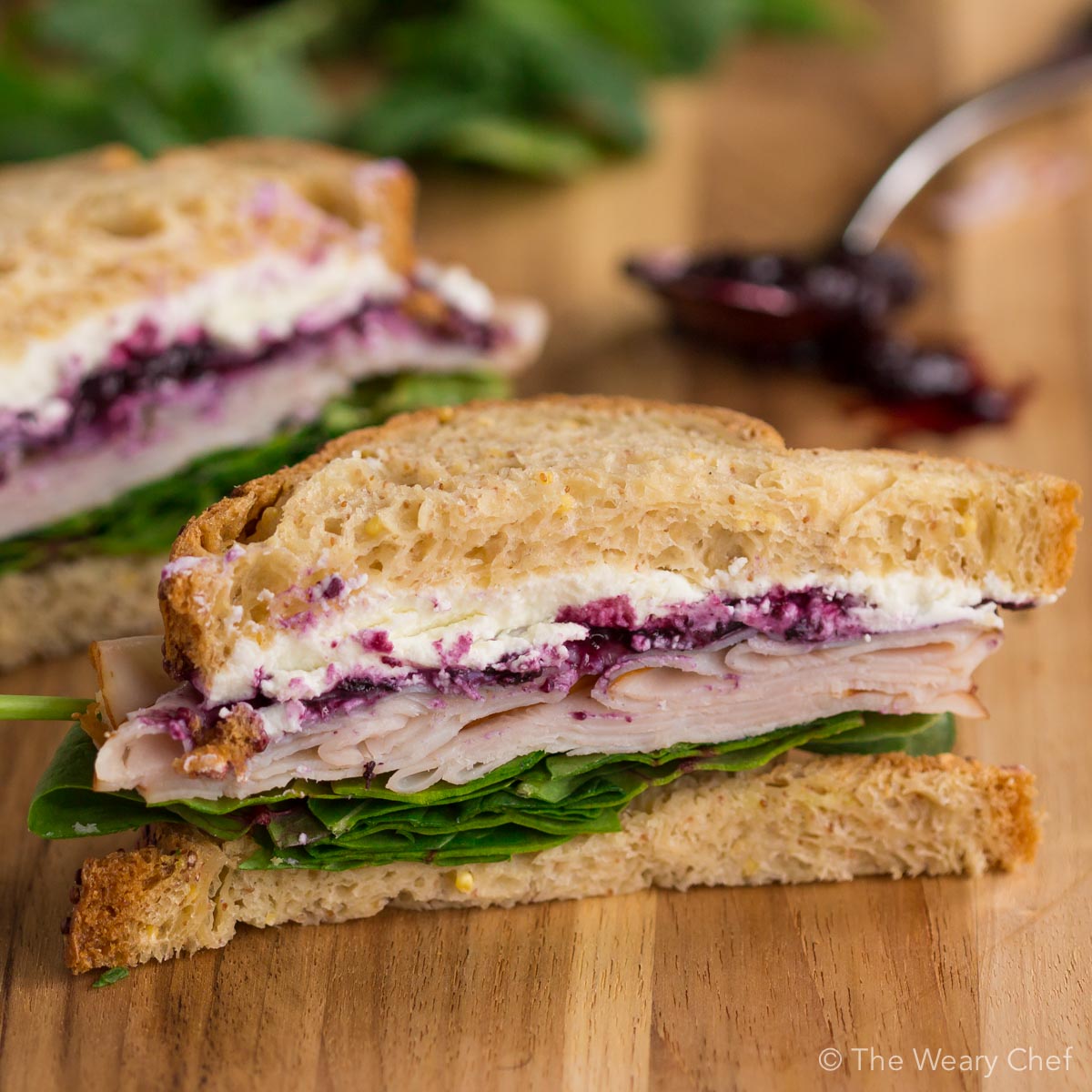 Turkey Sandwich with Goat Cheese and Jam