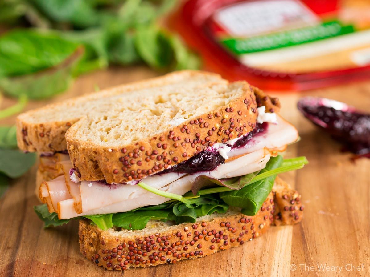 Don't be nervous. One bite of this Turkey Sandwich with Goat Cheese and Berry Preserves and you'll be hooked!