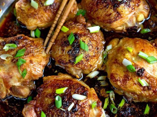 Asian Chicken Thighs by The Midnight Baker