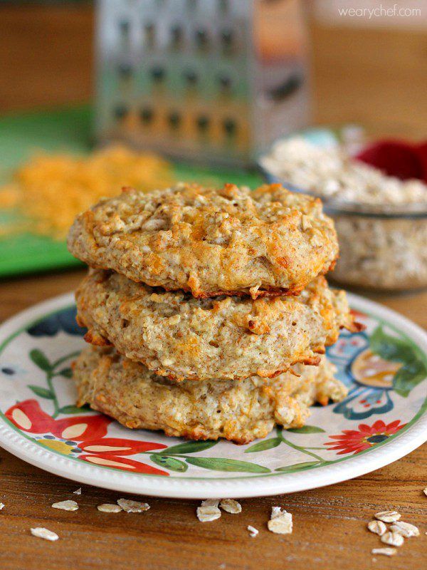 Oatmeal Cheese Biscuits by The Weary Chef