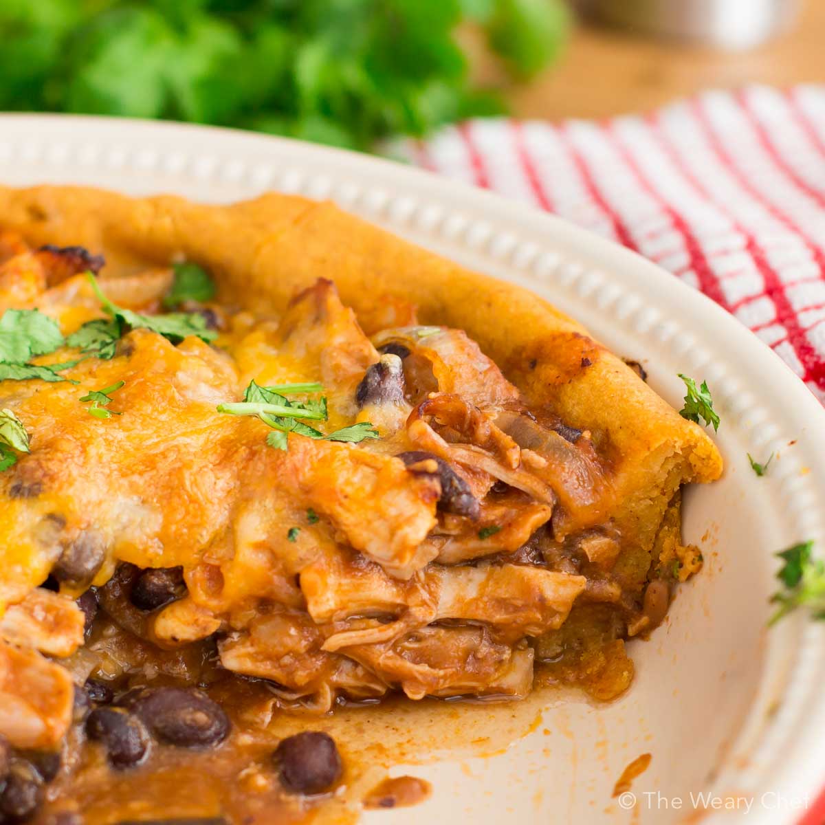 Are you ready for a stick-to-your-ribs Mexican dinner? This Chicken Tamale Pie Recipe is IT! It's gluten free, uses no lard, and is loaded with protein for a satisfying meal.