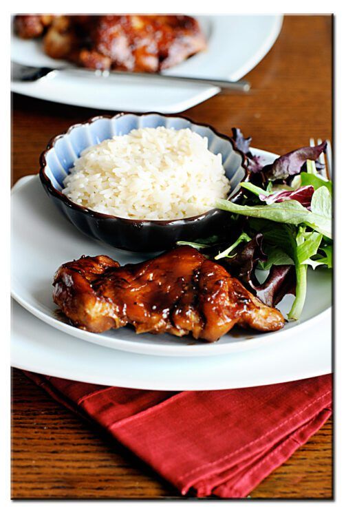 Oven Baked Terriyaki Chicken Thighs by Dine and Dish