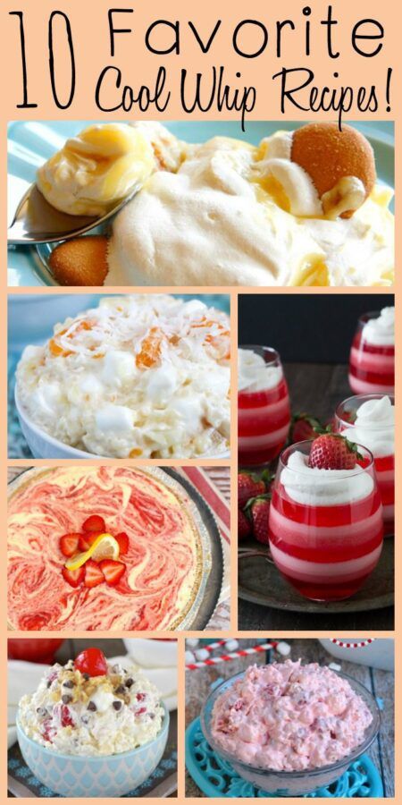 If you love Cool Whip recipes like I do, then I know you'll want to try all of these tasty creations!