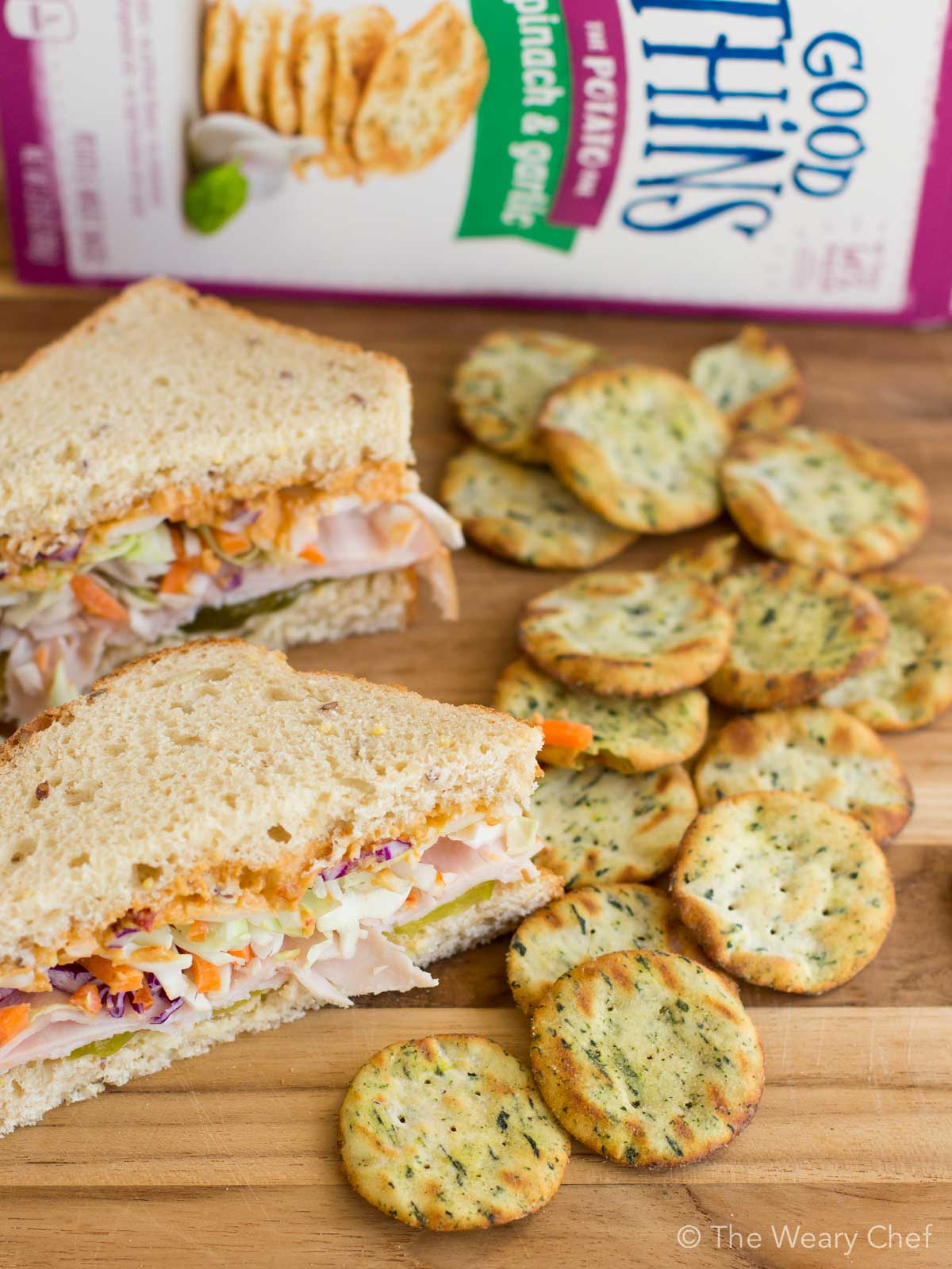 Crunchy Turkey Hummus Sandwich with Nabisco GOOD THiNS!