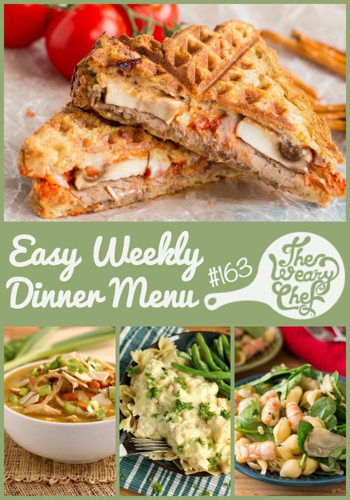 This week's menu of easy dinner recipes features new favorites like Italian Roast Beef Sandwiches and Shrimp Pasta Salad. I also included some quick fix meals that don't even need a recipe.