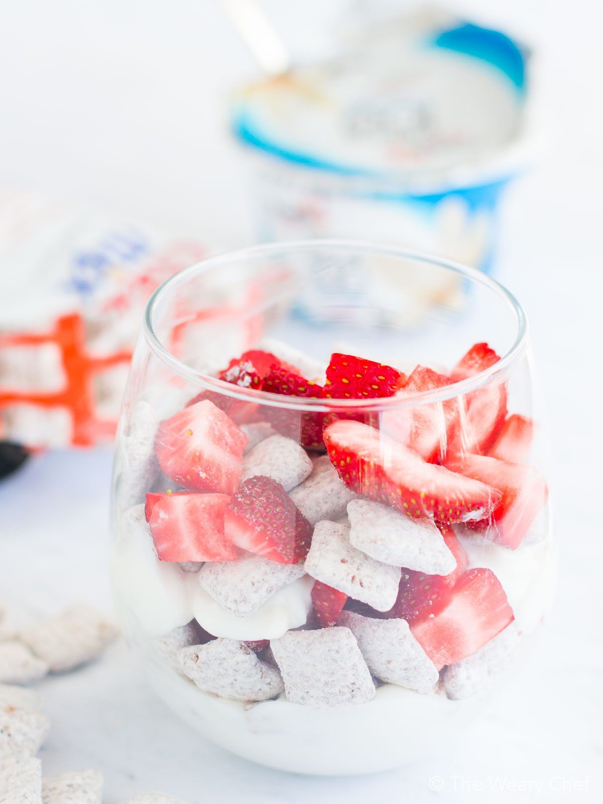 Grab a spoon and dig into this tasty Muddy Buddies Yogurt Parfait any time of day!