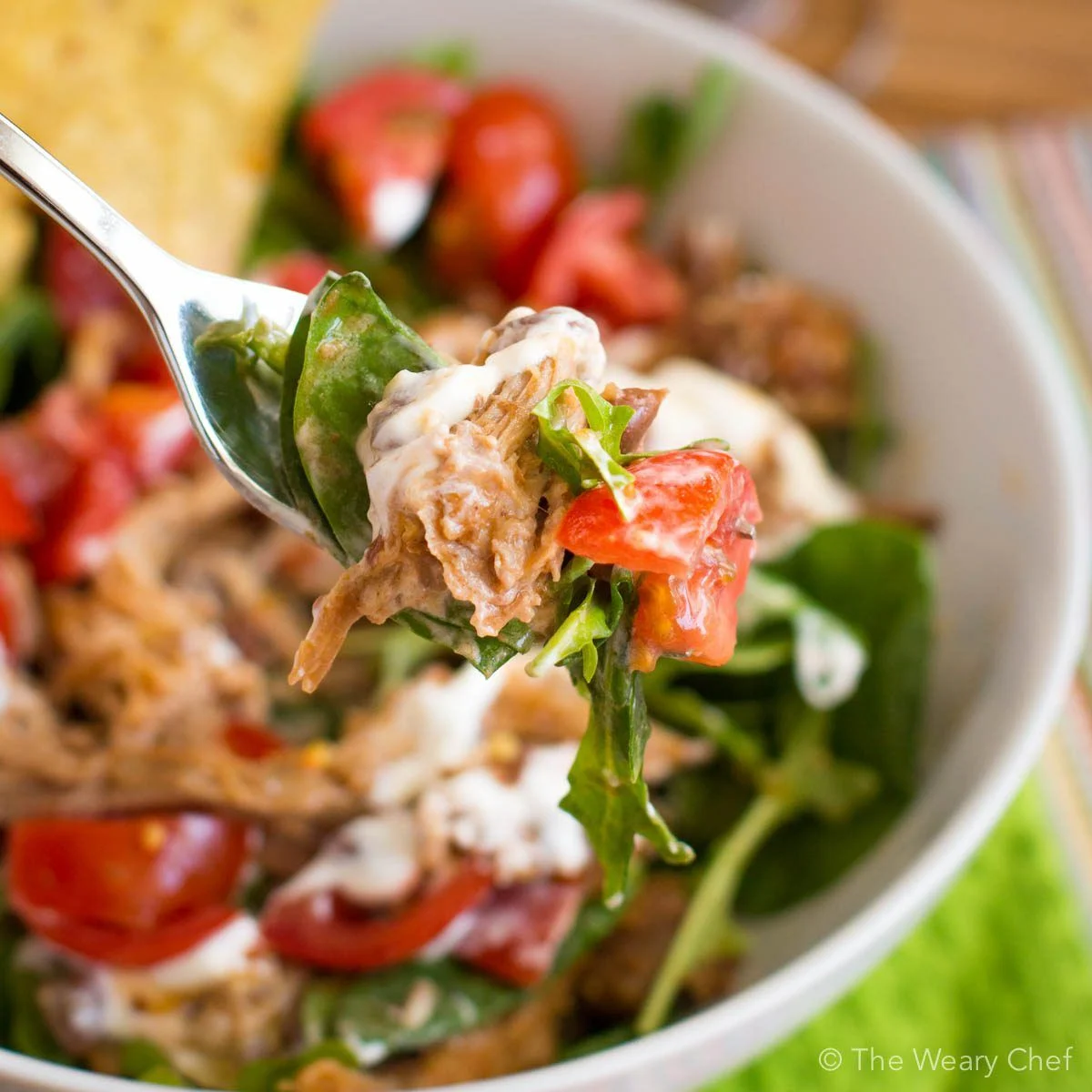 You'll adore these easy and flavorful slow cooker pork roast burrito bowls!