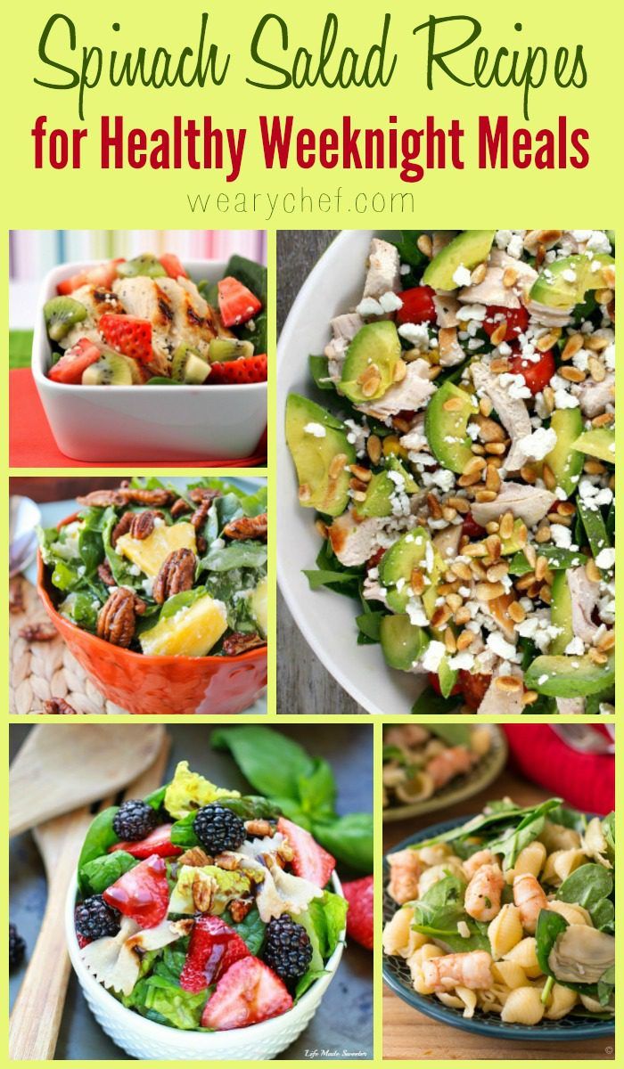 We're all looking for healthy weeknight meals, and these spinach salads are the perfect answer!