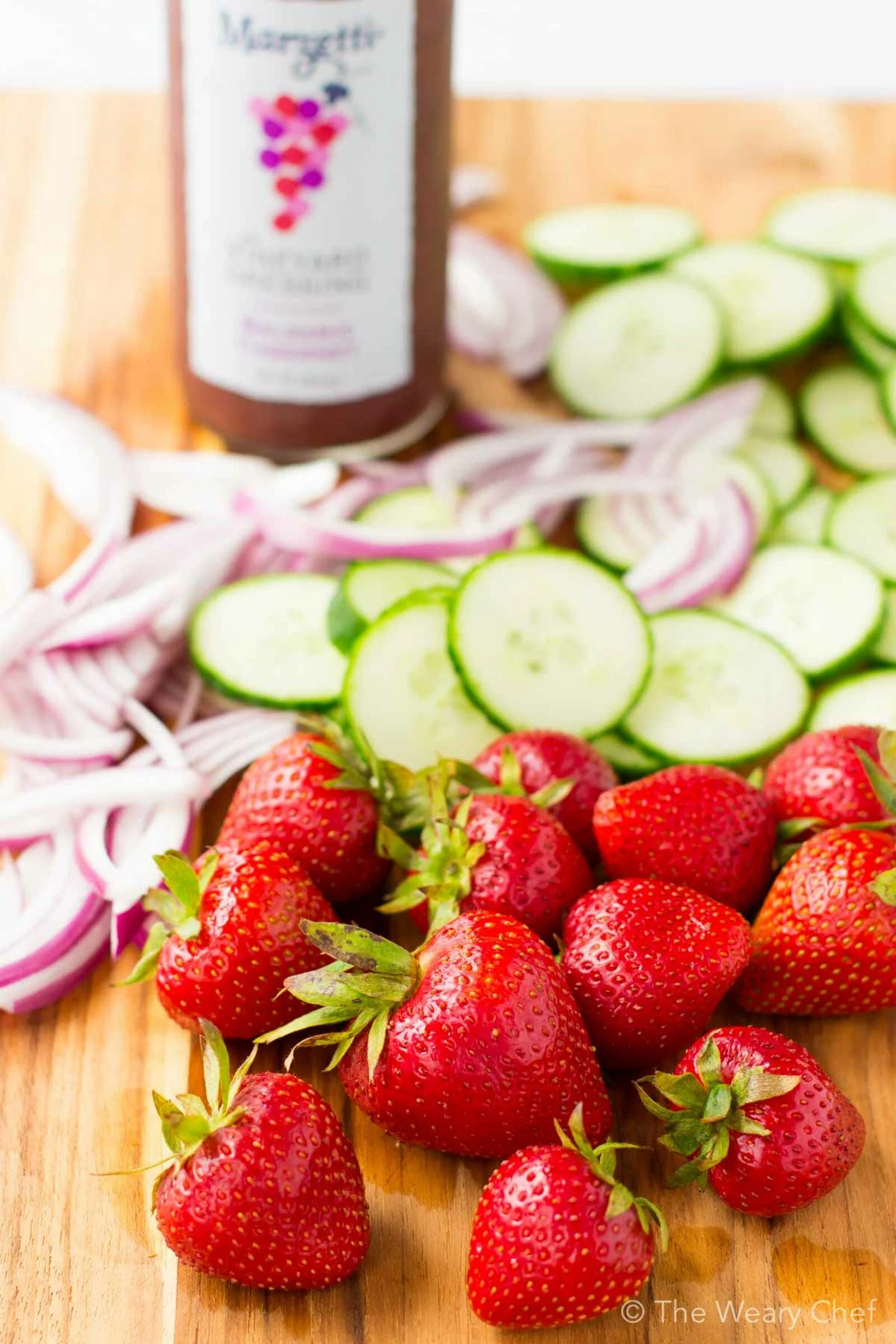 Marzetti Balsamic Cabernet pairs perfectly with berries and cucumber!