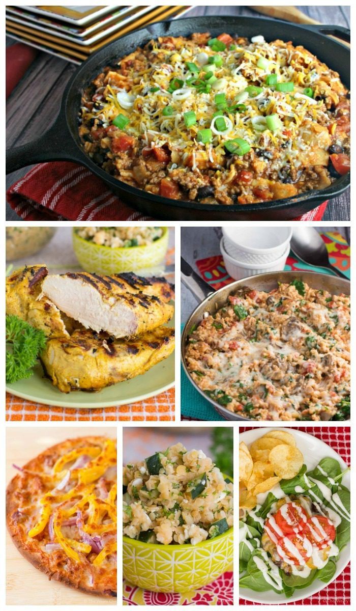 This week's easy dinner recipes include Enchilada Skillets, Pesto Pizza Grilled Cheese, Tandoori Chicken, and lots more!