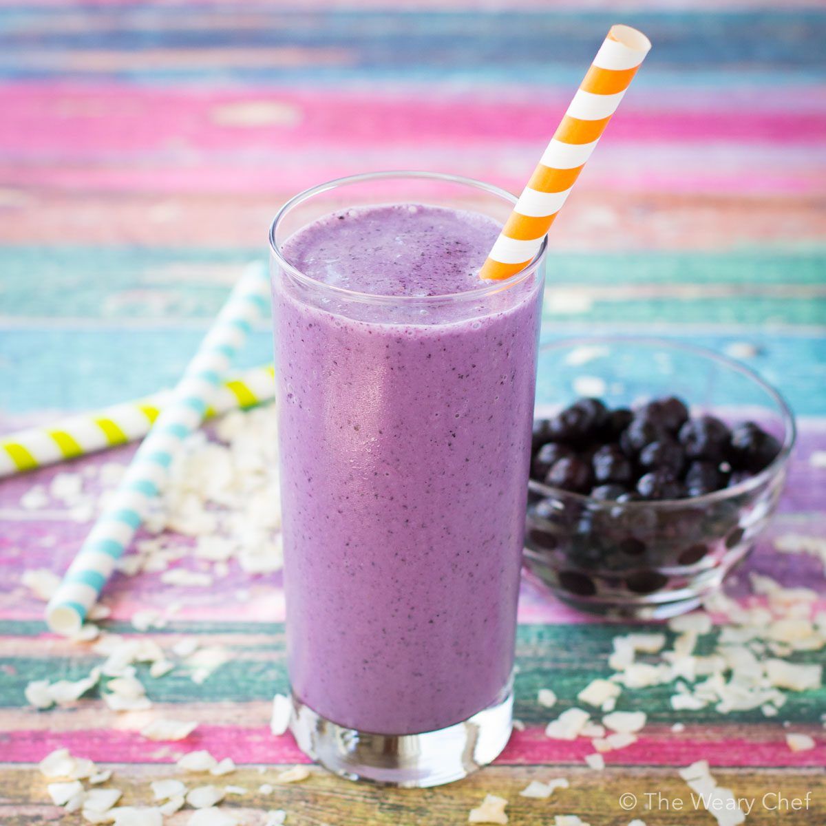 Dairy Free Blueberry Milkshake - The Weary Chef