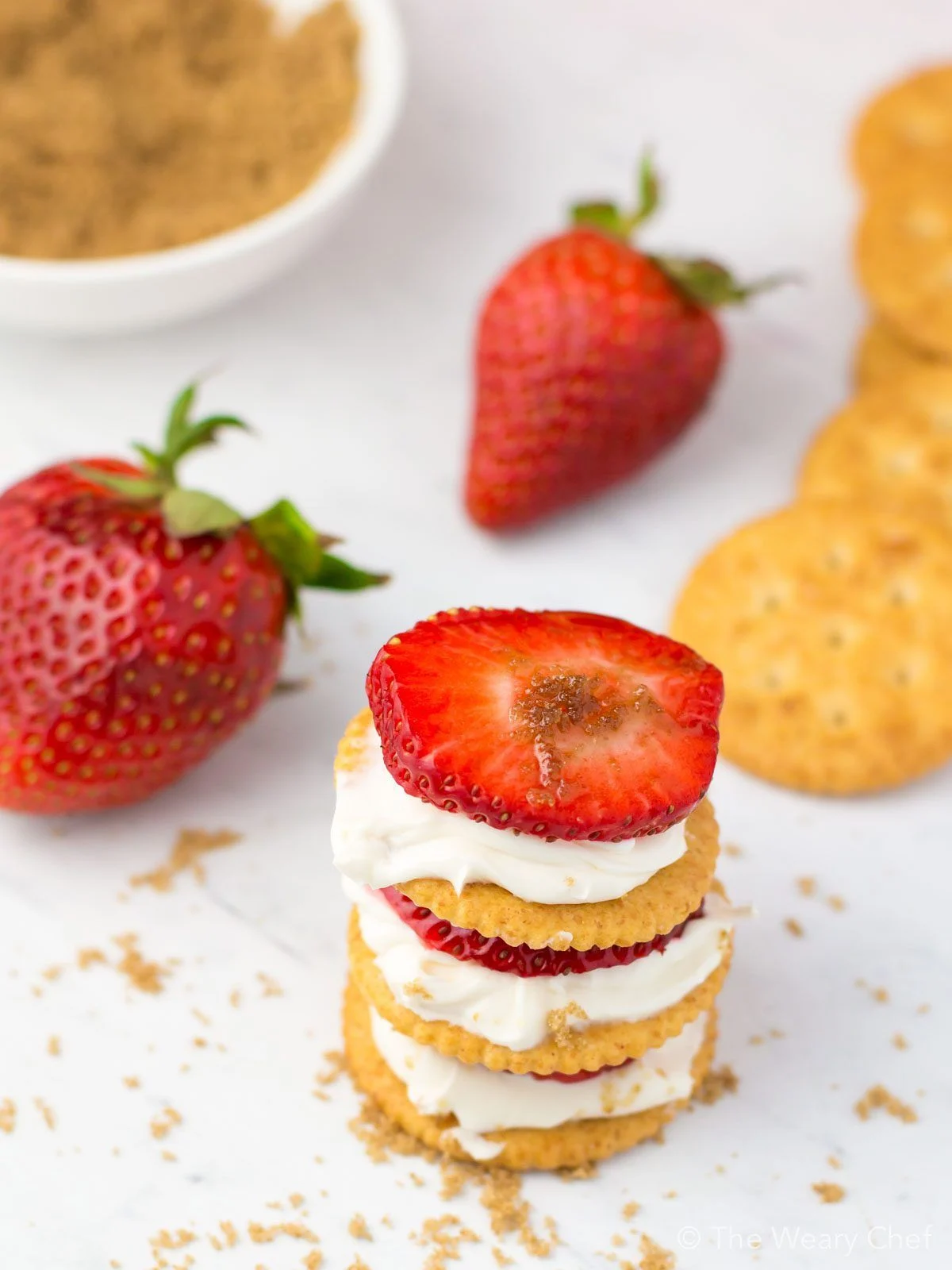 Enjoy a rich moment at home with these quick and easy Strawberry Cheesecake RITZ Sandwiches! Kids and grownups both love them!