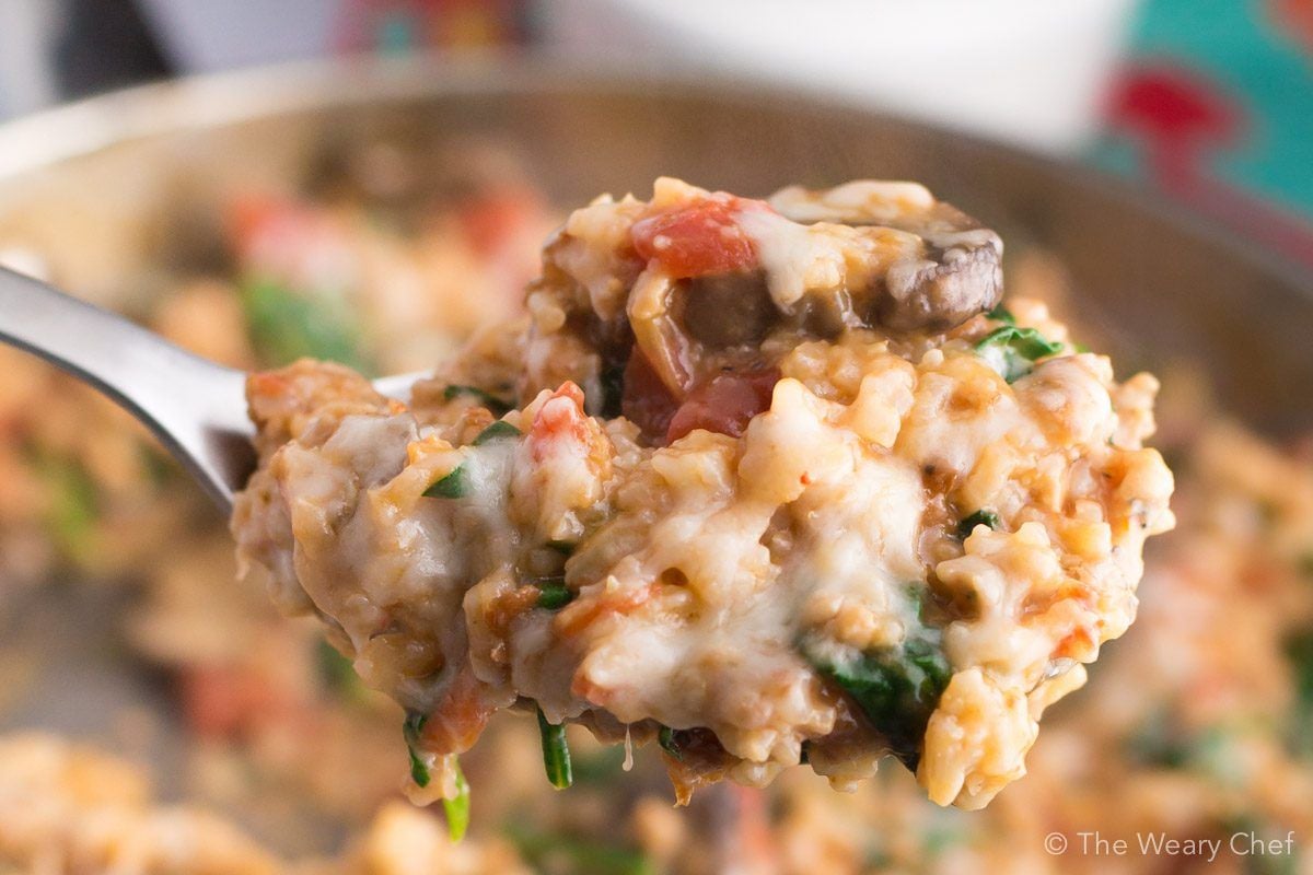 You'll love this One Skillet Sausage and Rice Recipe for dinner tonight!