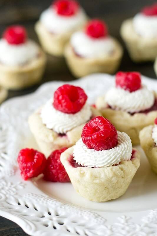 Raspberry Tarts with Mascarpone Cream by Tastes of Lizzy T