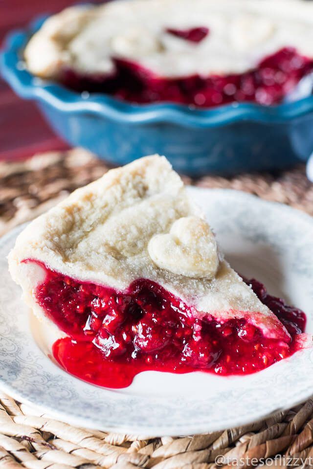 Baked Red Raspberry Pie by Tastes of Lizzy T