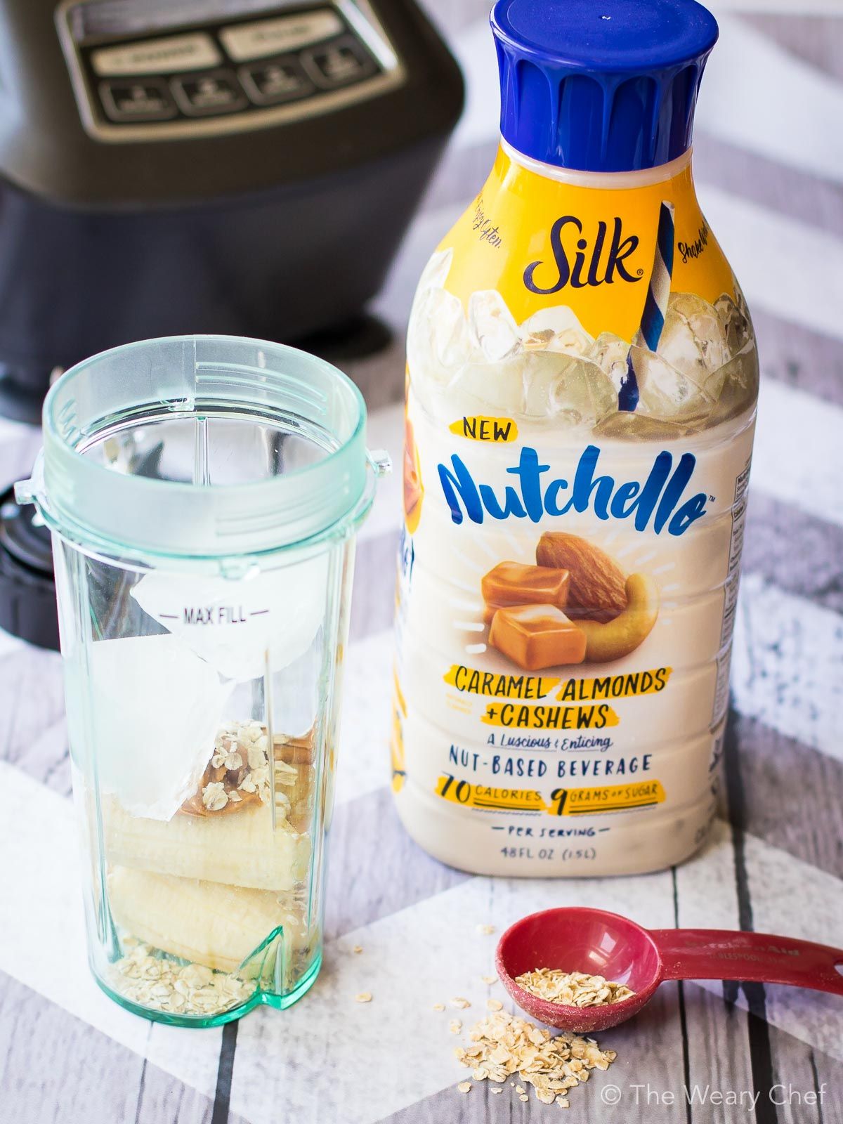 Whip up a smoothie with rich, creamy Silk Nutchello!