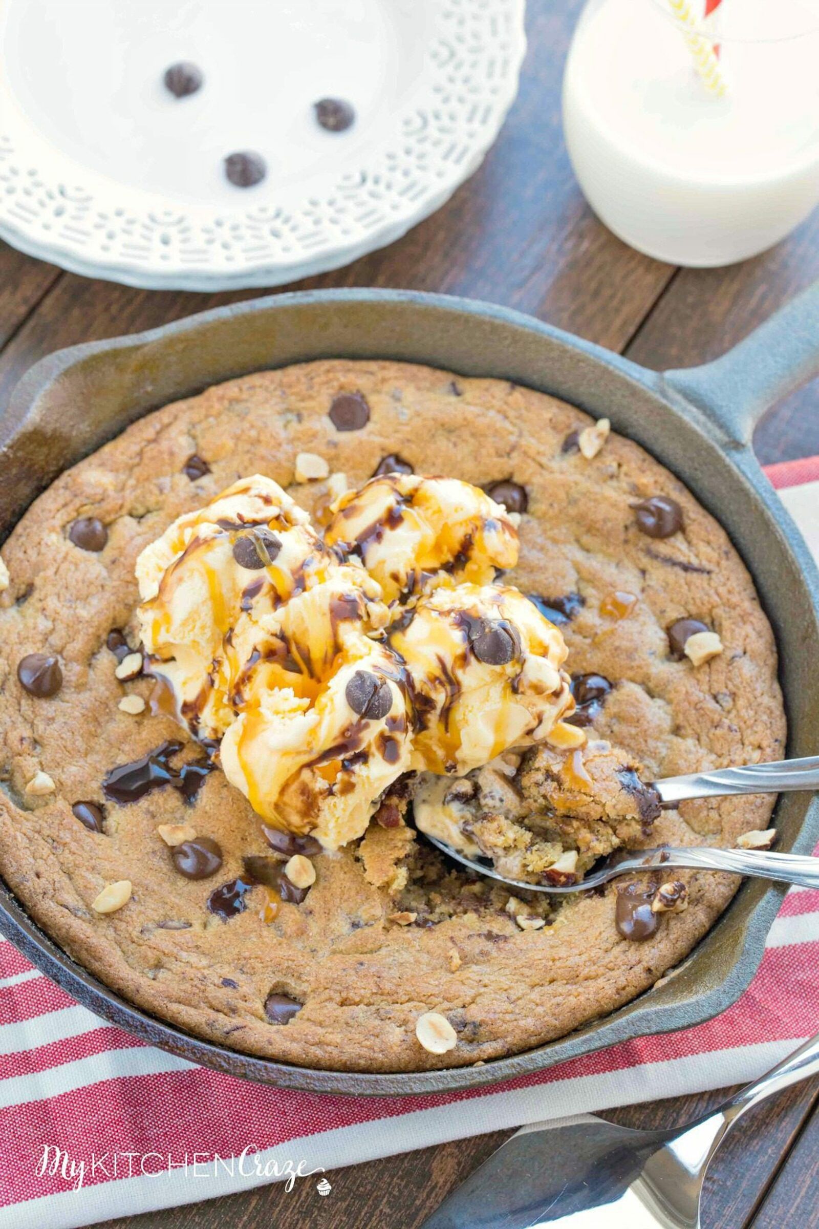 Pile on the ice cream and dig into this luscious skillet cookie!