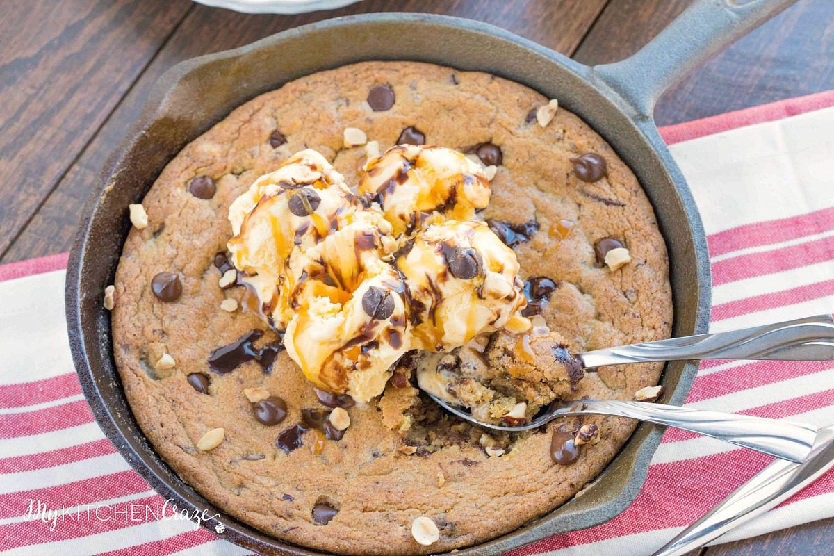 Hazelnuts add a special flavor to this cookie skillet.