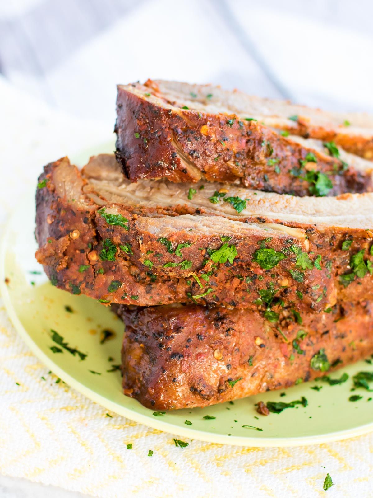 Perfectly seasoned Smithfield ribs (cooked in the slow cooker!)