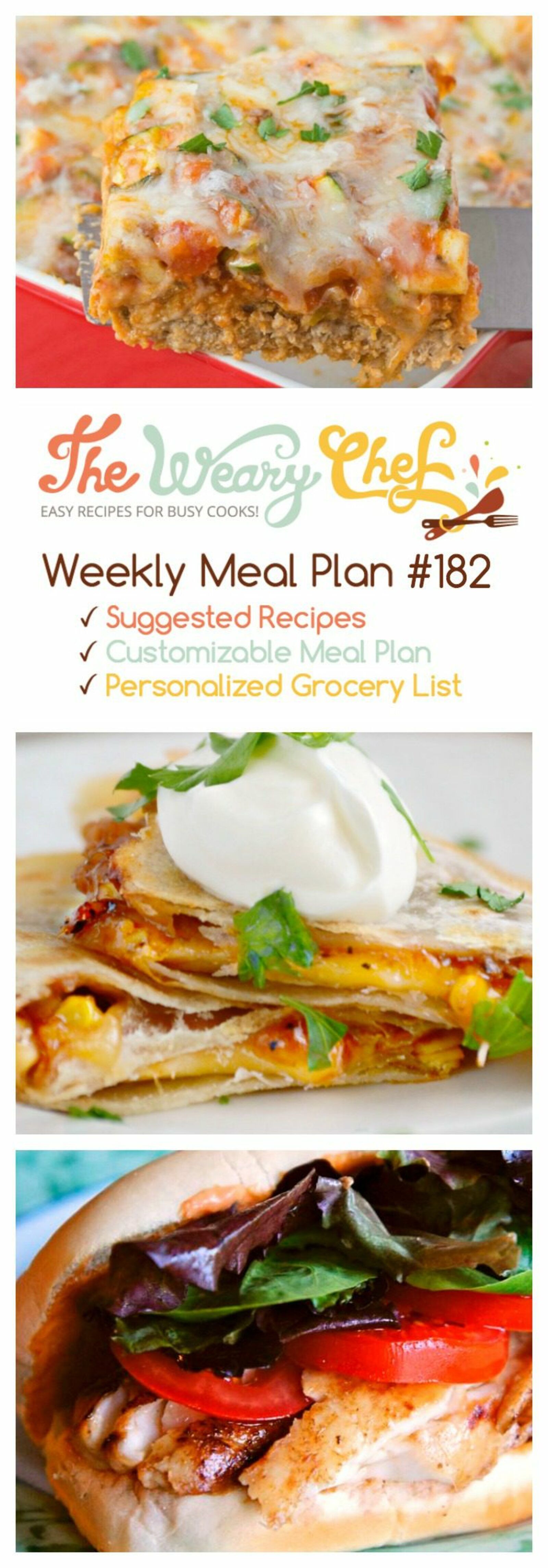 This week's easy dinner menu features Italian Meatloaf, BBQ Chicken Quesadillas, and lots more!