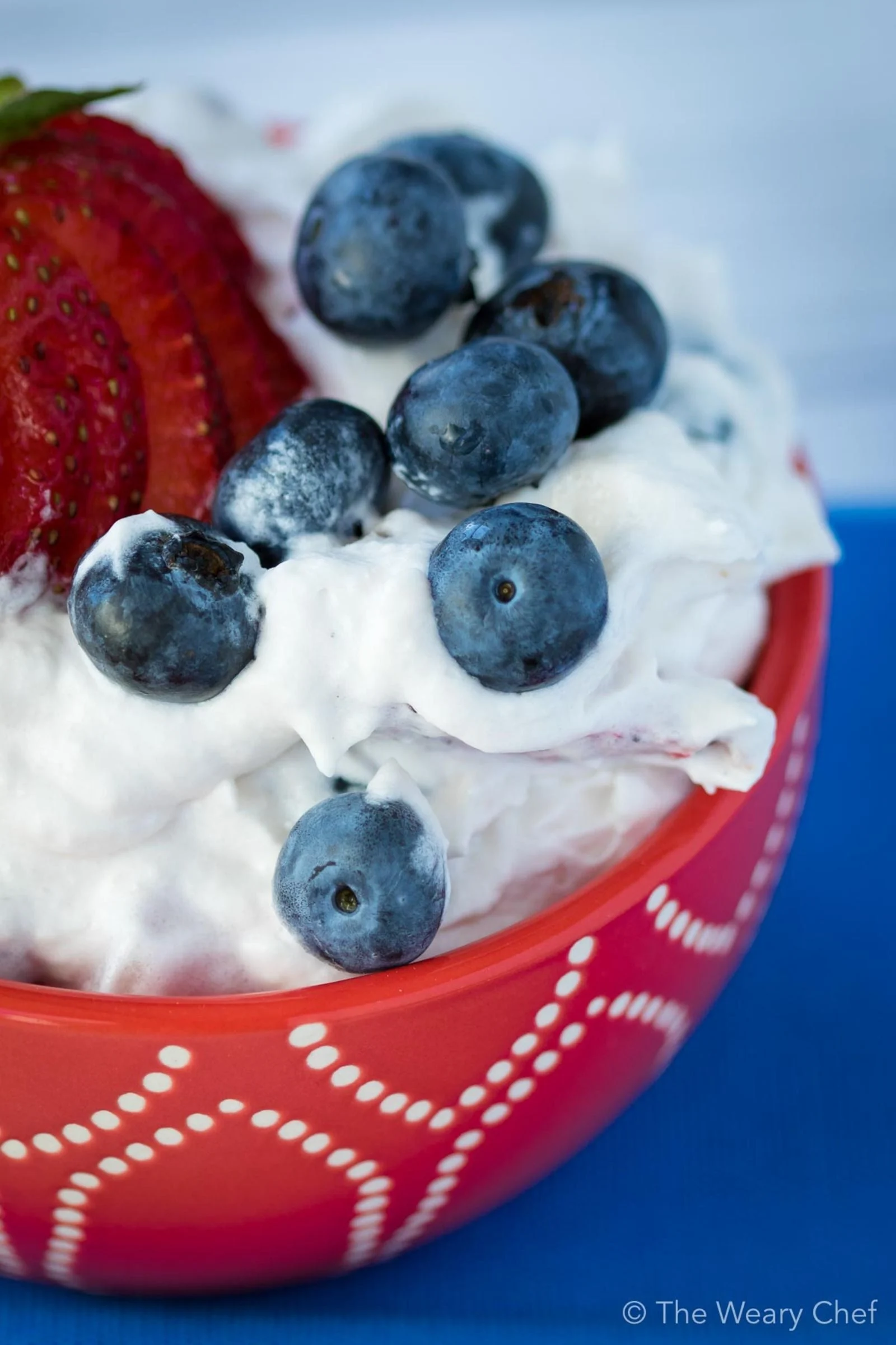 Dive into this fluff salad with fresh berries! You'll love this easy summer dessert.