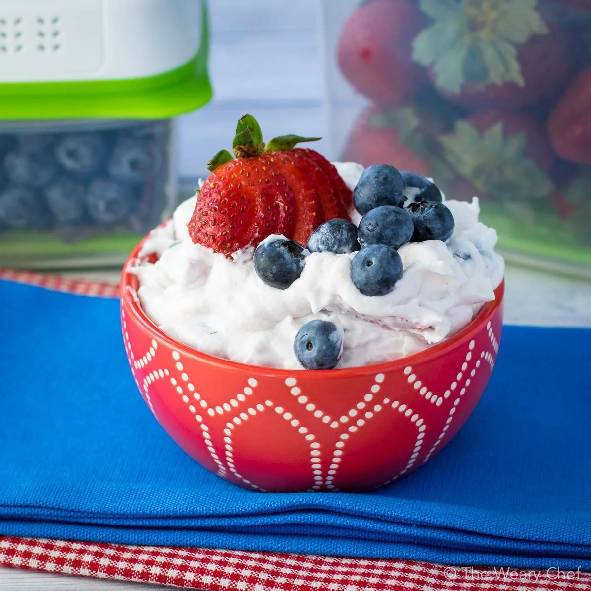 Keep your berries fresh for fluff salad in Rubbermaid Freshworks containers.