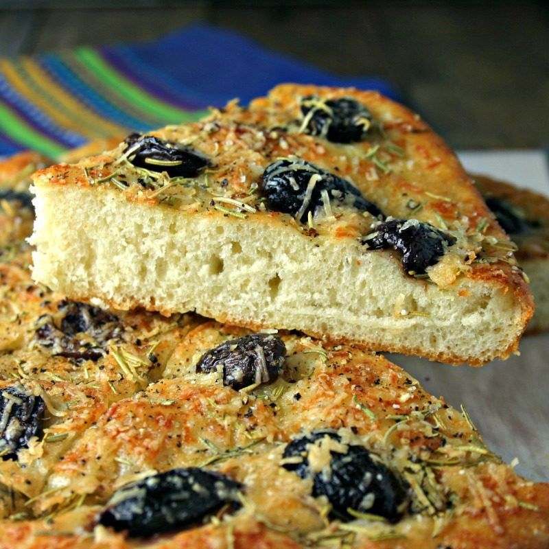 Perfect olive focaccia bread