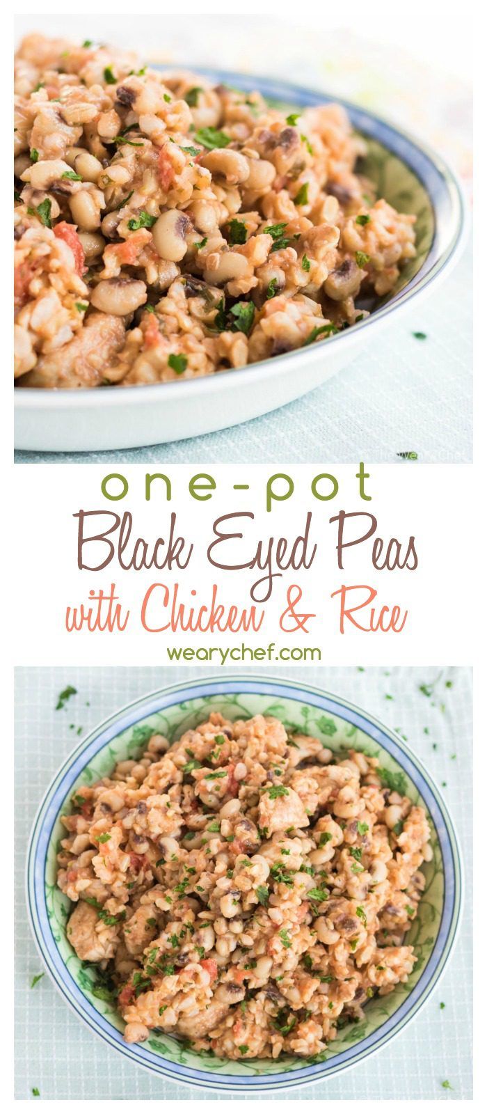 One Pot Black Eyed Peas and Rice with Chicken - The Weary Chef