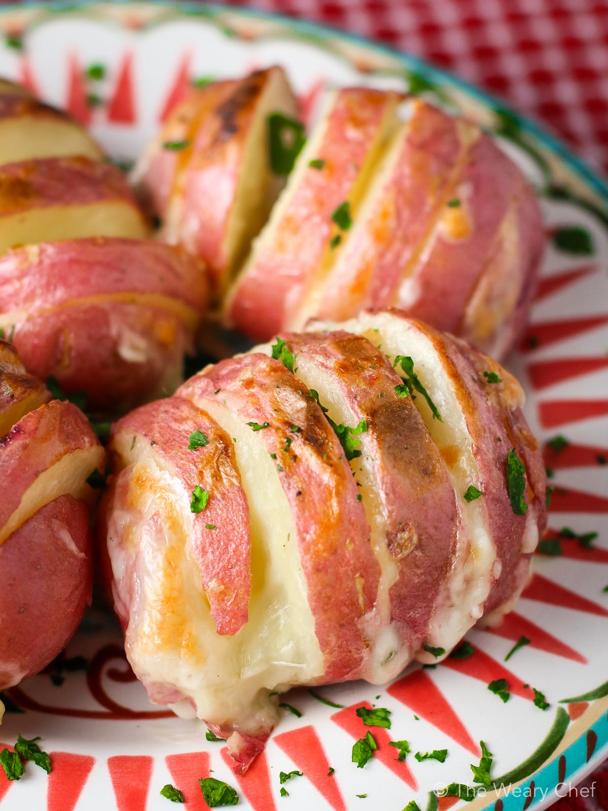 Cheesy Hasselback Potatoes are the perfect side dish for just about any meal!