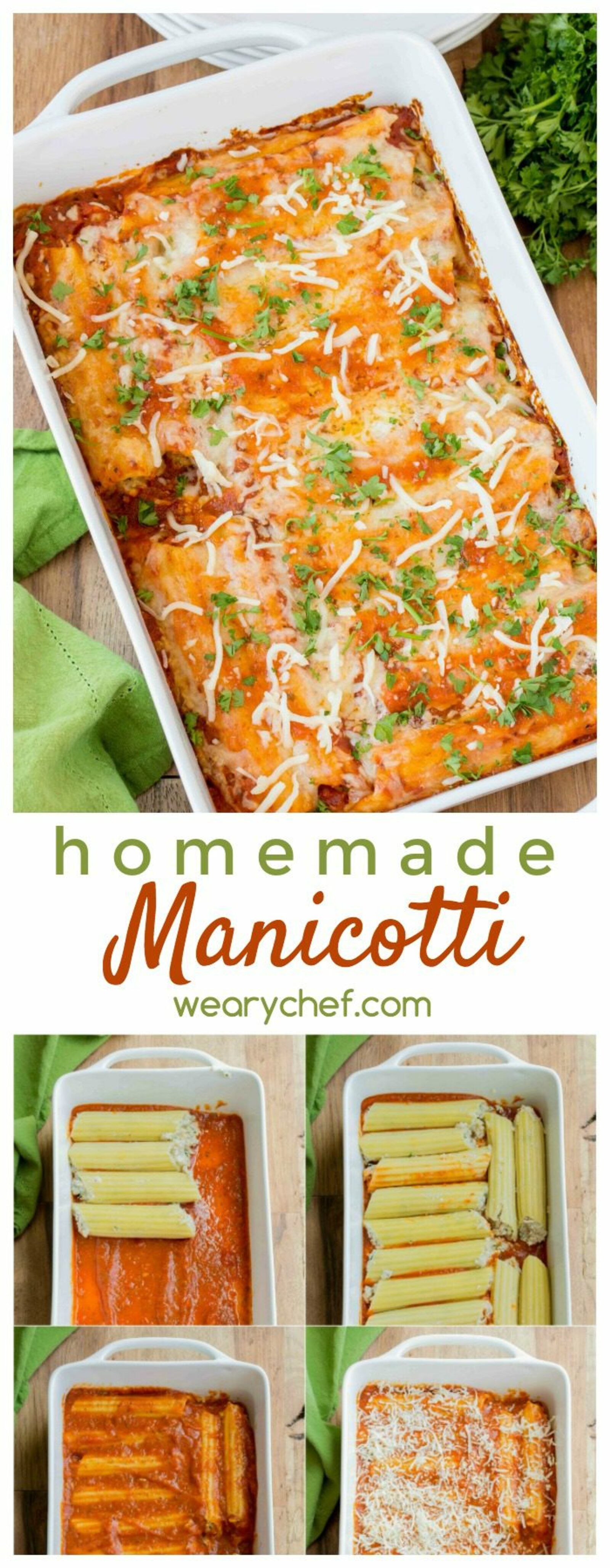 Forget the restaurant and enjoy this Homemade Manicotti right from your own oven!