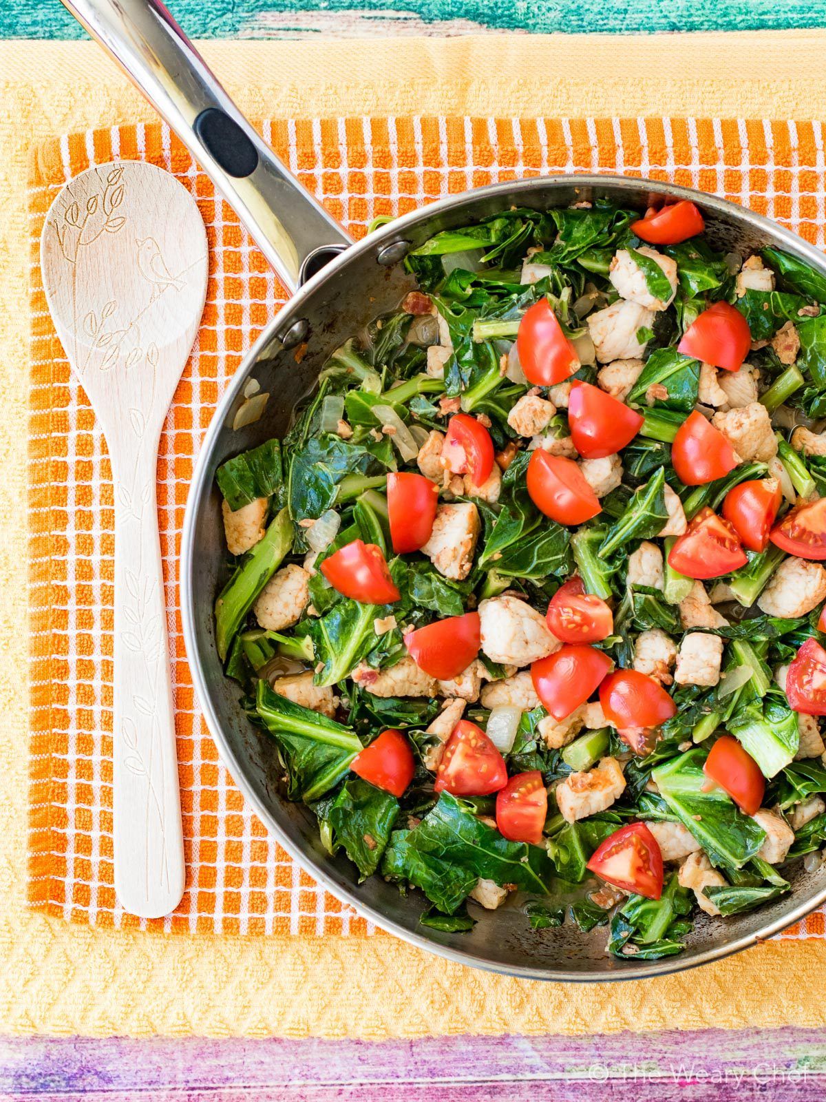 Pork and Greens Stir Fry: As tasty as it is pretty!