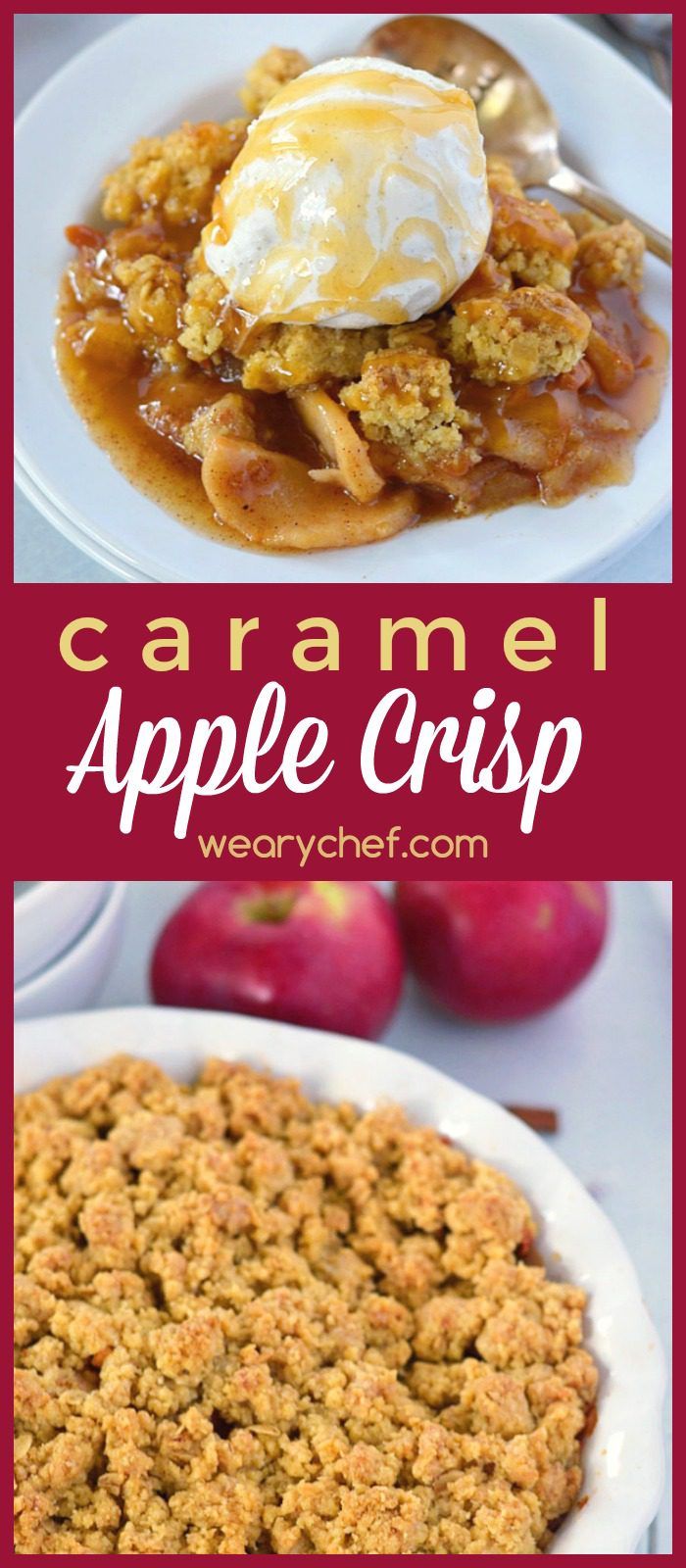 This Caramel Apple Crisp is one of my favorite fall desserts, and I know you will love this dessert recipe too!