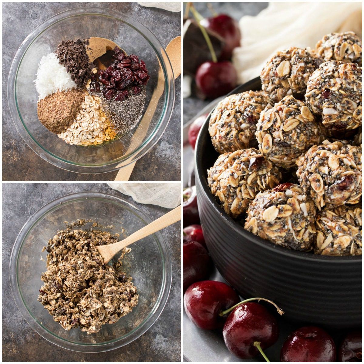 Cherry Chocolate Almond Energy Balls - Easy to make and so satisfying!