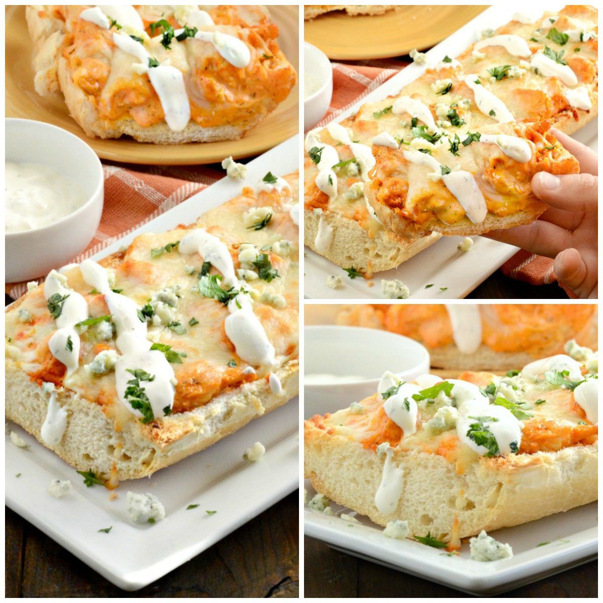 This delicious Buffalo Chicken French Bread Pizza recipe is ready in just about 20 minutes! It's a perfect party appetizer or quick dinner!