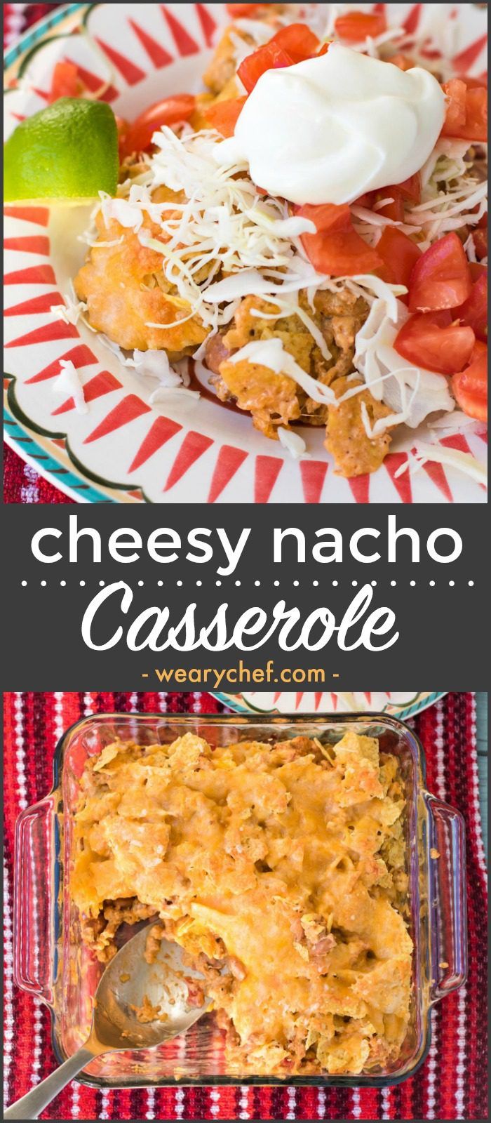 Cheesy Nacho Casserole Recipe - The Weary Chef