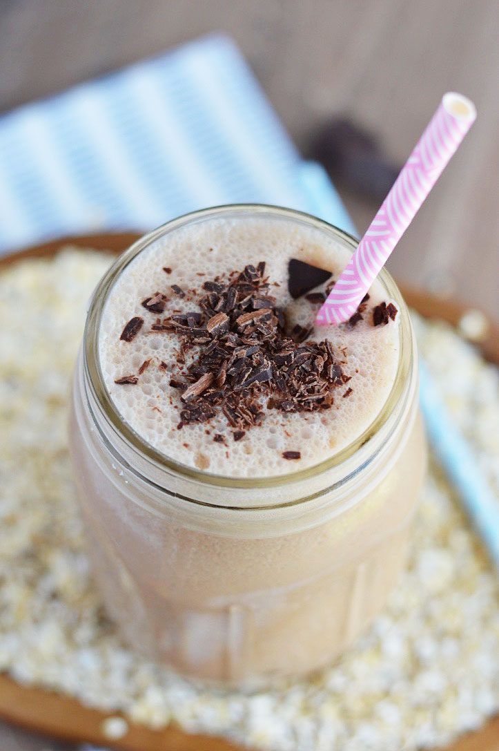 Chocolate Peanut Butter Oatmeal Smoothie (What the Fork Food Blog)
