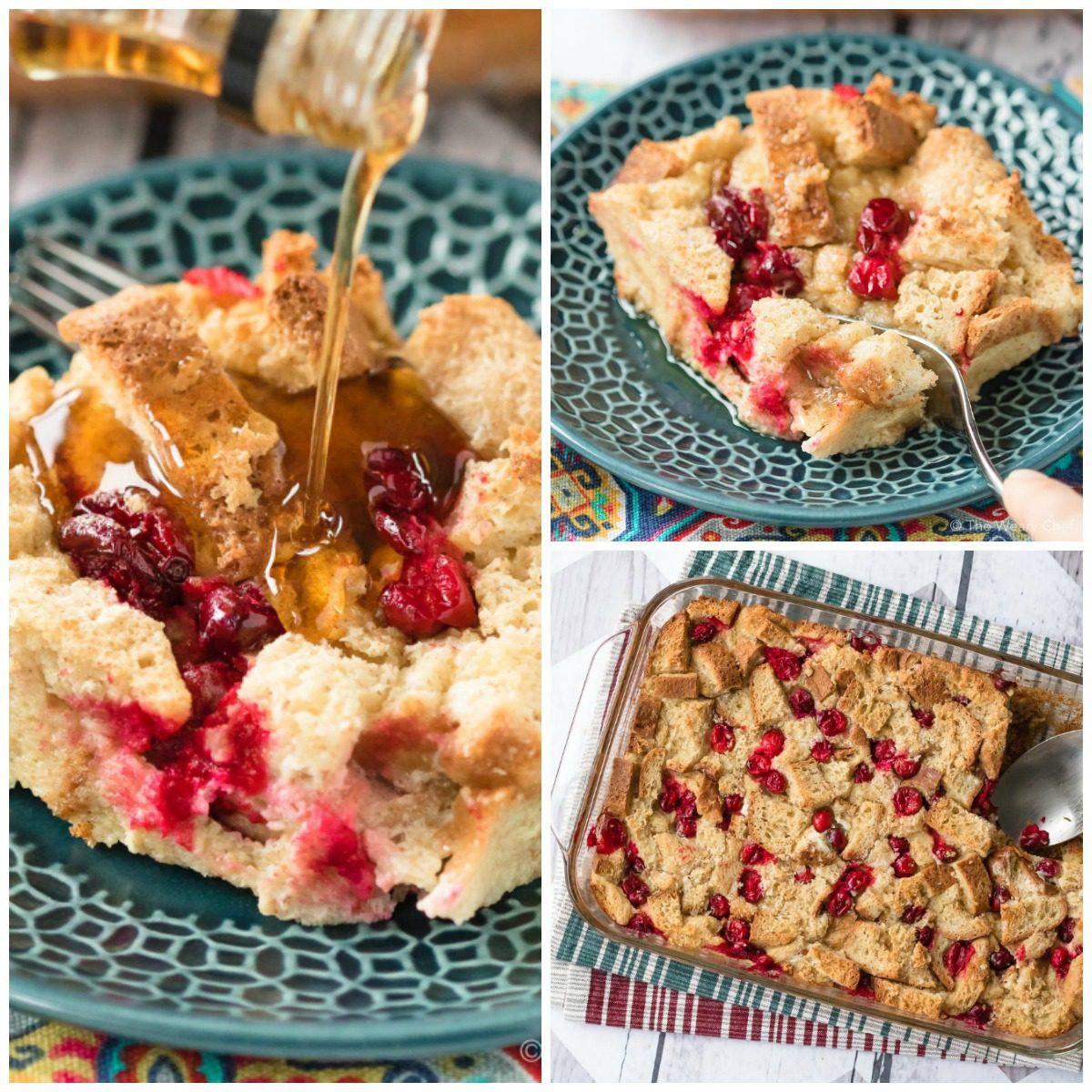 Your weekend and holiday mornings just got even better thanks to this Sour Cream Cranberry French Toast Casserole! You can also try this breakfast recipe with blueberries, strawberries, or other fruits!