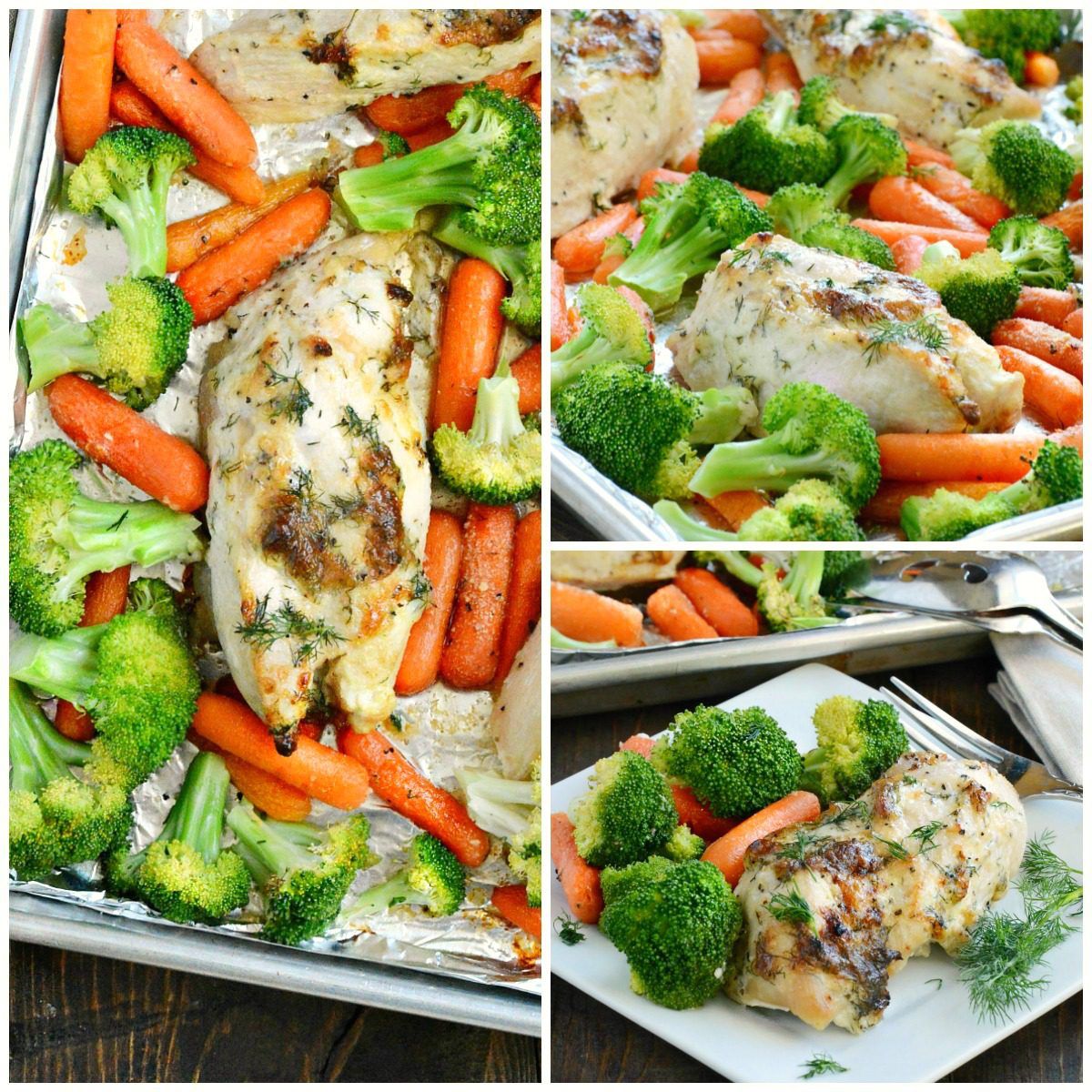 This aromatic Dill Chicken Sheet Pan Dinner with fresh carrots and broccoli is a quick and easy meal that your family will love!