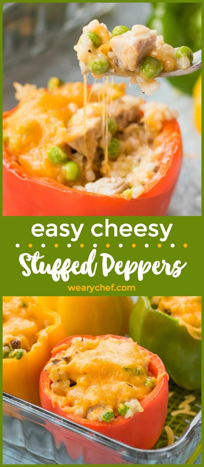 These easy stuffed peppers are loaded with tender chunks of marinated pork roast and rice for a dinner fit for busy weeknights or special guests!