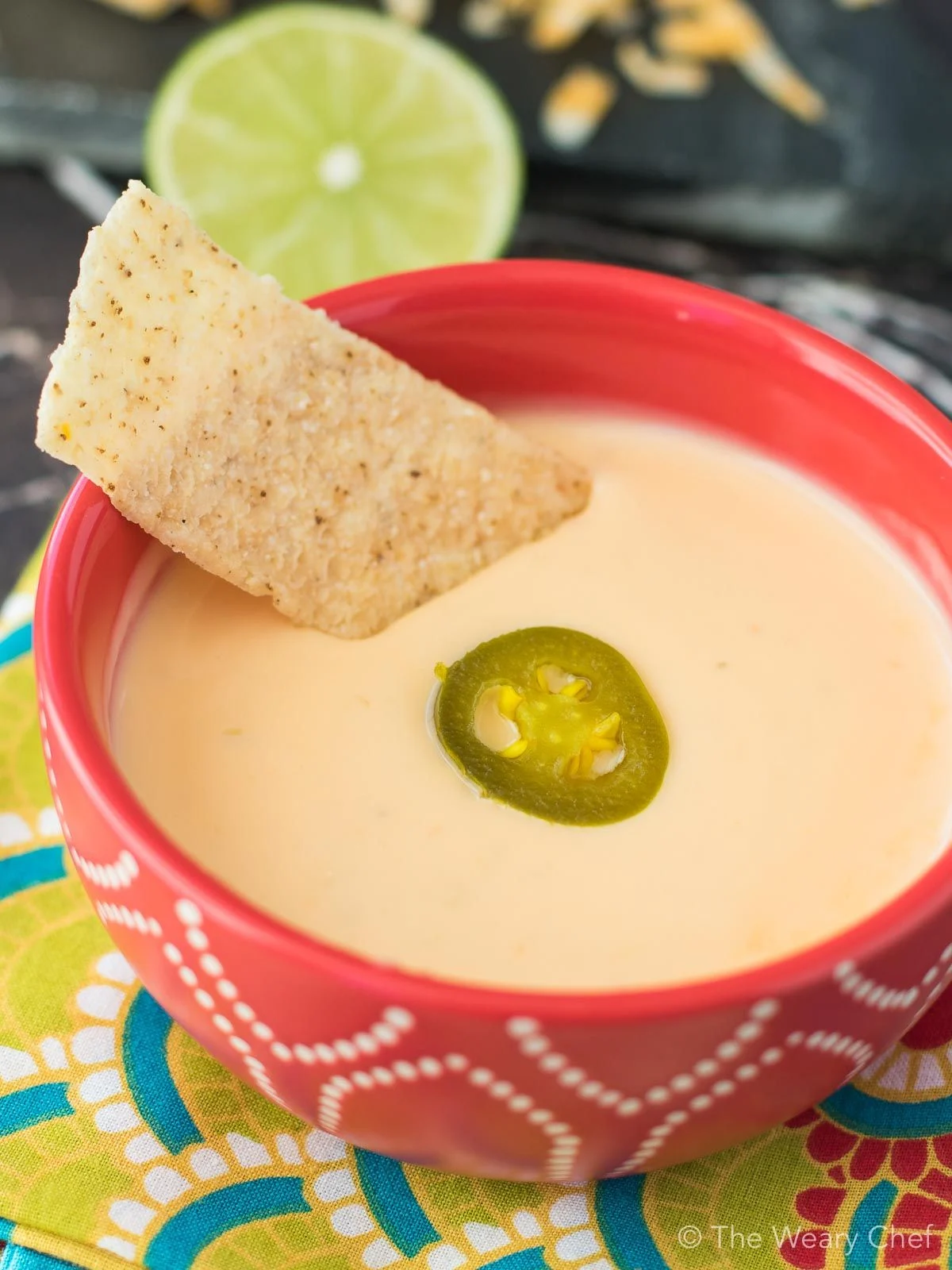 Microwave Mexican Queso Dip for Loaded Pork Potatoes - The Weary Chef