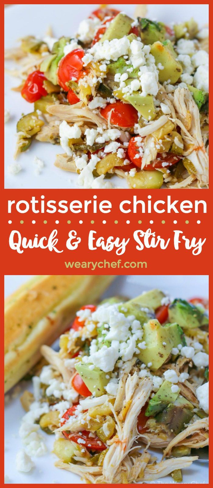 Rotisserie Chicken Stir Fry with Feta Cheese and ...